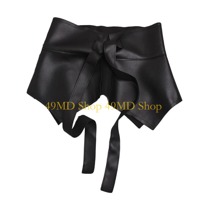 49MD Peplum Waistband Waist Belt Underbust Elegant Chain Trendy Ruffle Belt for Dress
