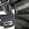 USED Salvatore Ferragamo EX-21 4913 Gancini canvas/leather black SilverMetal