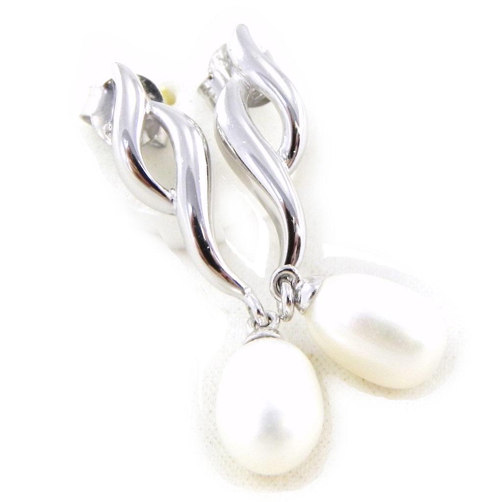 Les Trésors De Lily [G7660] - BO Серебро 'Pearl Beauty' Серебро-белое (родиевое покрытие) - 6x30 мм