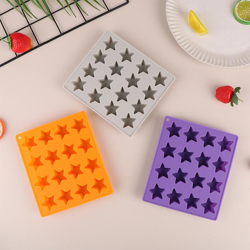 1Pc 16 Lattice Star Ice Cream Lattice Five Pointed Star Silicone Ice Cream Cake Mold Ice Cubes Diy Kitchen Baking Mold