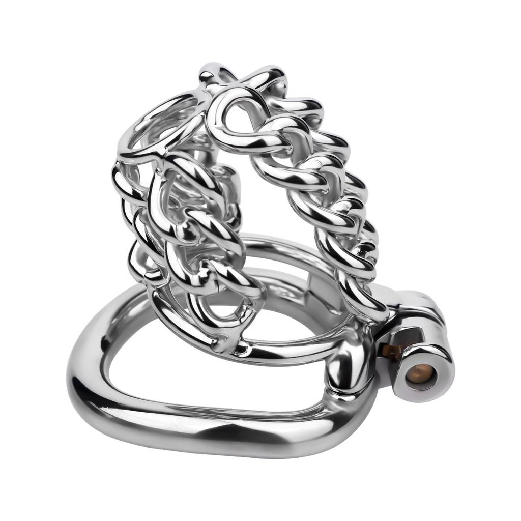 Замок целомудрия из нержавеющей стали, металлический замок целомудрия, клетка для пениса, целомудрие, гей-секс-игрушки, кольцо для члена, уретральное целомудрие, БДСМ