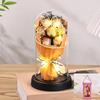 Everlasting Rose LED Glass Dome Bouquet Romantic Illuminated Ornament Perfect Valentine's Day Christmas Home Decor Romantic Gift