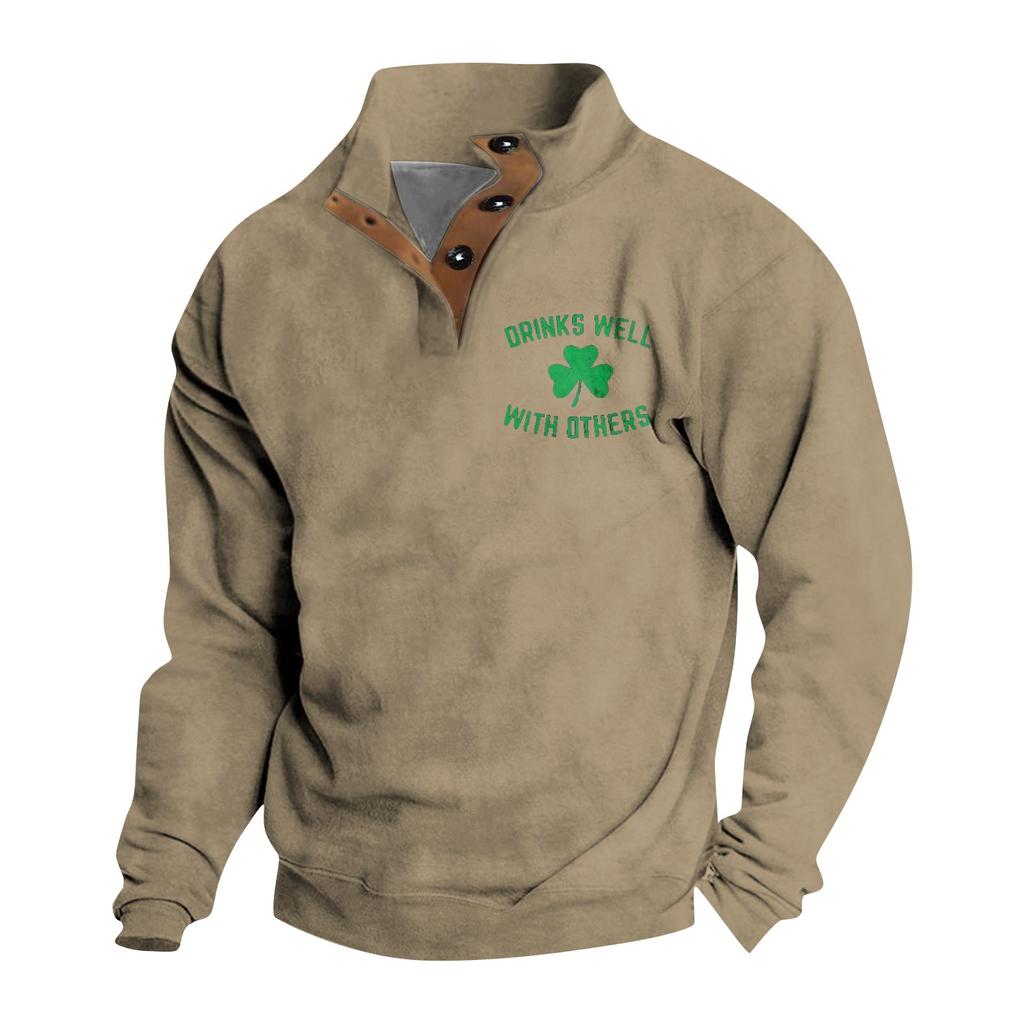 Весенне-осенняя мужская толстовка с воротником-стойкой на открытом воздухе, повседневные свитера, топы