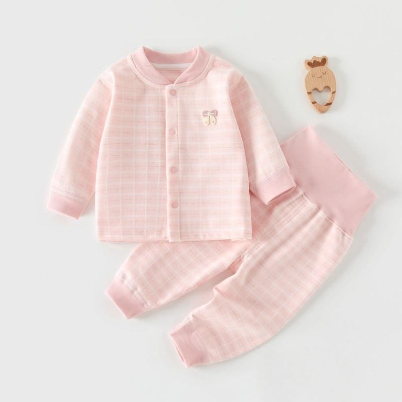 Baby Thermal Underwear Set With High-Waist Tummy Protection Cotton Soft Winter Pajamas Newborns 0-12 Months