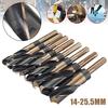 8Pcs Lathe Reduced Shank HSS Bench Twist Drill Bit Set CNC Metric 14-25.5mm