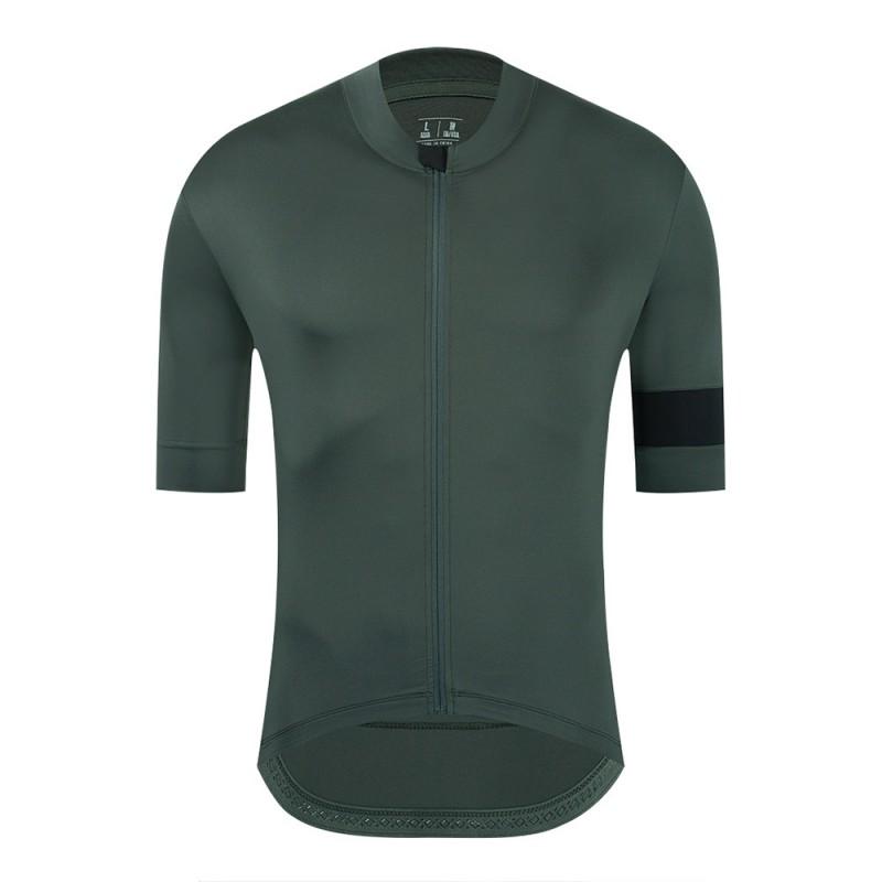 Mens Cycling Jersey With YKK Reverse Tooth Zipper Breathable Quick-Dry Short Sleeve Road Bike Riding
