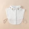 Chiffon Fake Collar Children Versatile Fake Collar Nail Bead Round Collar Fake Collar White Diamond Studded Fake Clothing Collar