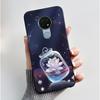 Чехол для телефона Nokia 7.2 / Nokia 6.2 Милый Кролик с Сердечками Черный Мягкий Силиконовый ТПУ Защитная Задняя Крышка Чехол Nokia6.2 Nokia7.2