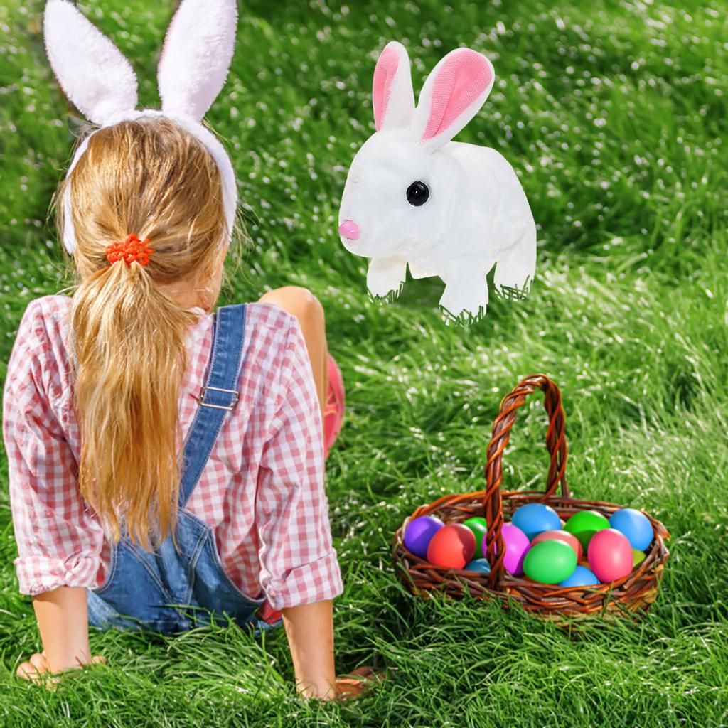 Плюшевый электронный кролик, детская подставка, прыгающая и звуковая интерактивная игрушка-кролик, подарки