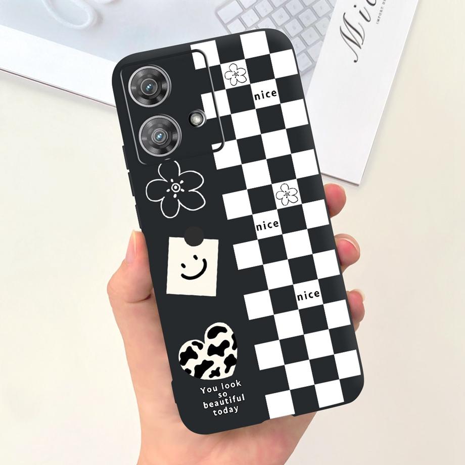 For Motorola Moto Edge 40 Neo 5G Case Cool Style Soft Silicone Rubber Anti-knock Phone Cover Cartoon Pattern Fundas Edge40 Neo
