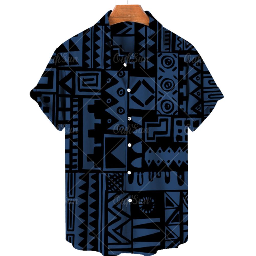 Summer Hawaiian Beach Casual Shirt 3D Pattern T-shirt Retro Short Sleeve Vacation Outdoor Men's and Women's Shirt