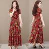 Женское летнее тонкое свободное платье Красивые узкие принтованные пляжные длинные платья