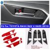 Для TOYOTA RAV4 RAV 4 XA50 - Накладка на внутреннюю ручку двери (чаша) Матовая / Красная / Углепластик Аксессуары для интерьера