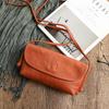 Женская сумка из мягкой коровьей кожи ручной работы в стиле ретро, ​​простые однотонные сумки на плечо, женская маленькая сумка-мессенджер для отдыха