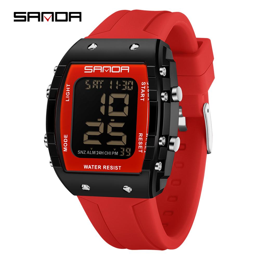SANDA New 2175 Fashion Student Electronic Watch Sports Multi Functional Waterproof LED Student Electronic Digital Timing Watch