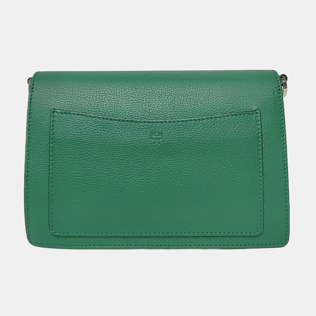 [Pre-Owned] Patricia Visetos Color Block Silver Metal Accessories Leather Crossbody Bag Medium - Very Good #1VLQMEF