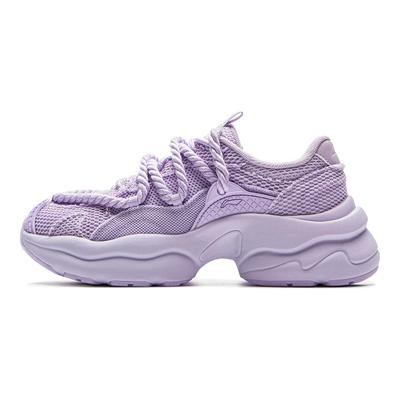 Li Ning Амортизация Нескользящие Дышащая Поддержка Низкие Повседневная Обувь Женская Сжатый Фиолетовый AGCV134-3