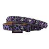 2.3 Wide Leopard Print Women's Belt European and American Rhinestone Inlay Belt High-end Pin Buckle Full Diamond Hip-hop Decoration