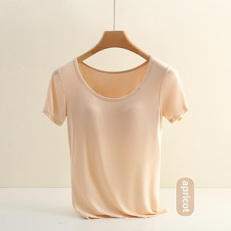 Женский модальный жилет с короткими рукавами, тонкий, большого размера, узкие чашечки