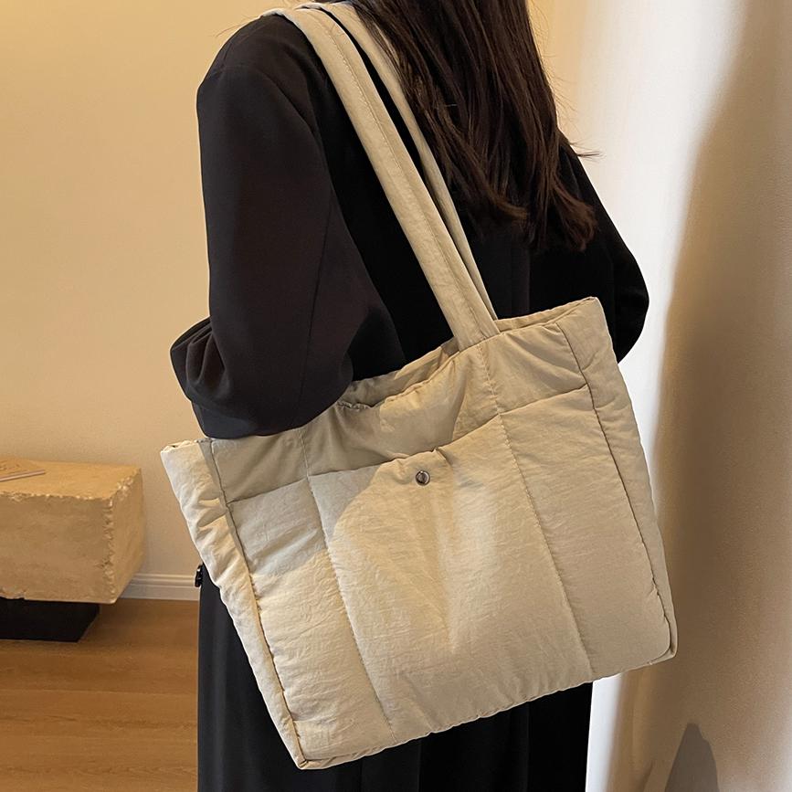 Сумки женские зимние сумки на плечо с хлопковой подкладкой однотонные большие сумки подмышками женские стеганые сумки для поездок на работу сумка-тоут