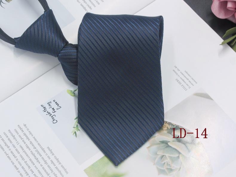 Мужской деловой галстук-молния, 8 см, в красную и черную полоску