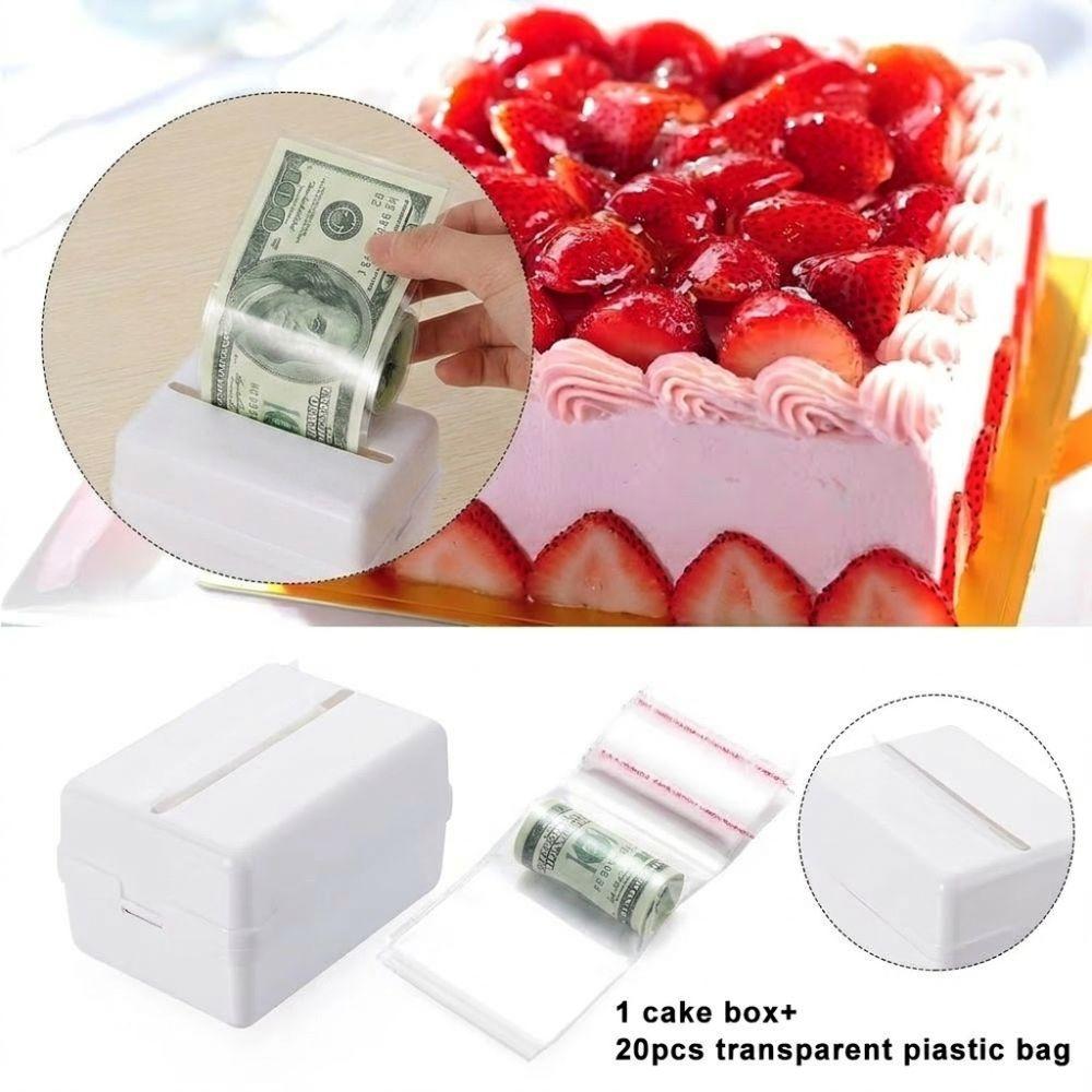 Storage Cake Money Box Cake Decoration Storage Box New Cake Topper Party Supplies