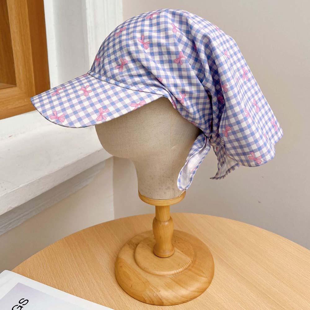 Bow Scarf Peaked Cap Rural Style Strappy Bandana Cap Fashion Headscarf Baseball Hat  Outdoor