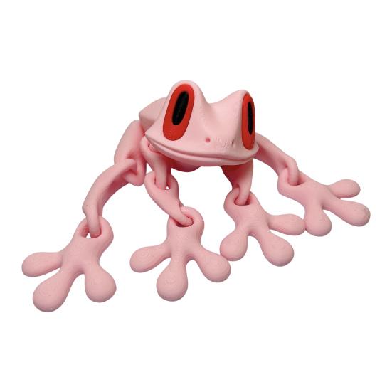 3D-печатная магнитная игрушка-лягушка с подвижными суставами, магнит на холодильник в виде лягушки, шарнирная подвижная модель лягушки, фигурка, украшение, орнамент