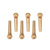 6PcsSet Durable Brass Guitar Bridge Pins for Folk Guitars Replacement Parts(Gold)