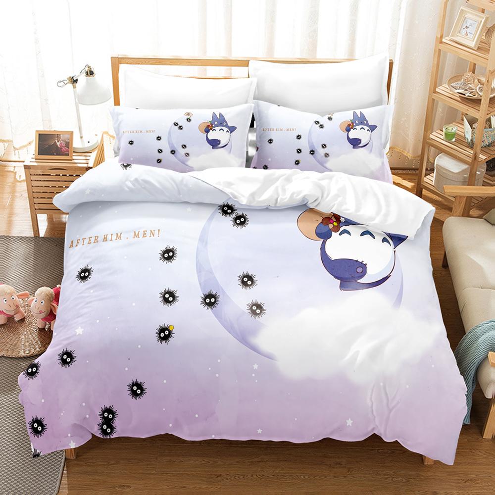 Kemila 3D постельное белье Мой сосед Тоторо наборы пододеяльников с наволочкой Twin Full Queen King Постельное белье