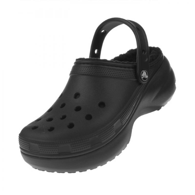 Crocs Классические туфли-сабо на платформе с подкладкой из тюля 207938 001 Черный