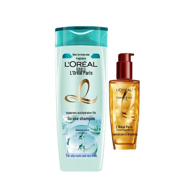 Набор: Шампунь L'Oréal Hyaluron против перхоти и Масло для волос
