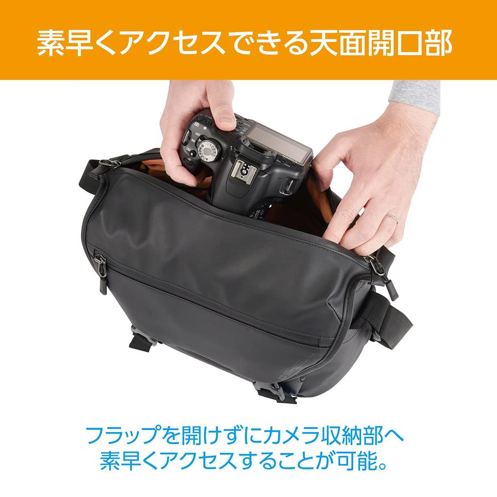 HAKUBA Сумка для камеры Plus Shell Resist 02 Плечевая сумка M AZ Чисто черное ПВХ покрытие Водонепроницаемая Быстрый доступ Верхний доступ AMZSPRS02SBMBK 4977187206555