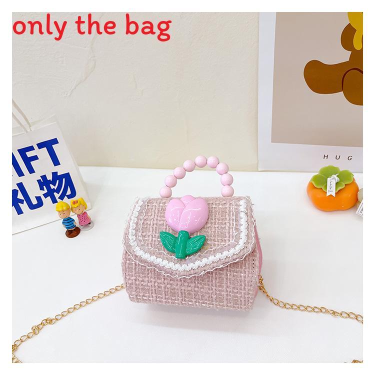 Kids Fashion Toyinspired Pu Crossbody Bag With Artificial Pearl Bow And Flower Decoration For School Use
