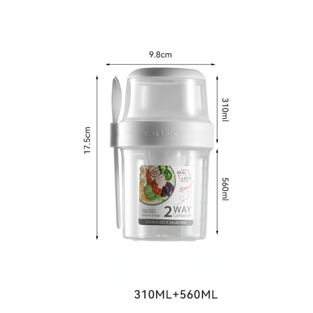 600 мл портативная чашка для завтрака многофункциональная прозрачная ночная емкость для овсянки с крышкой и ложкой для хлопьев, молока или йогурта