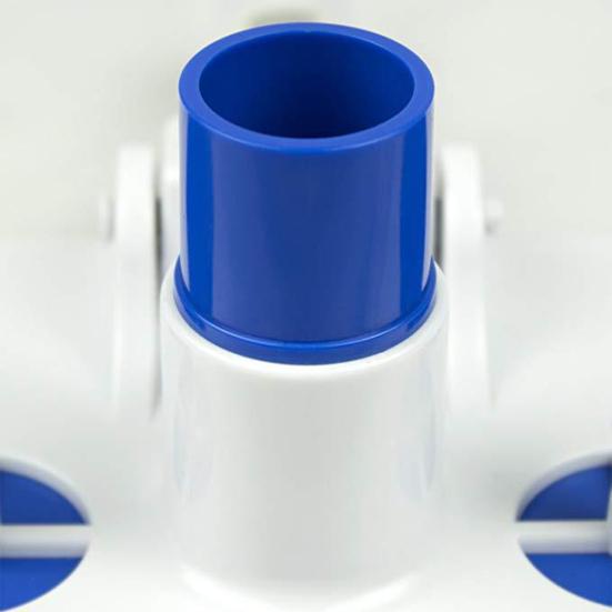 Щетка для чистки бассейна с редукционным клапаном давления воздуха, пружинным фиксатором, щетиной по всему периметру, скребком для чистки