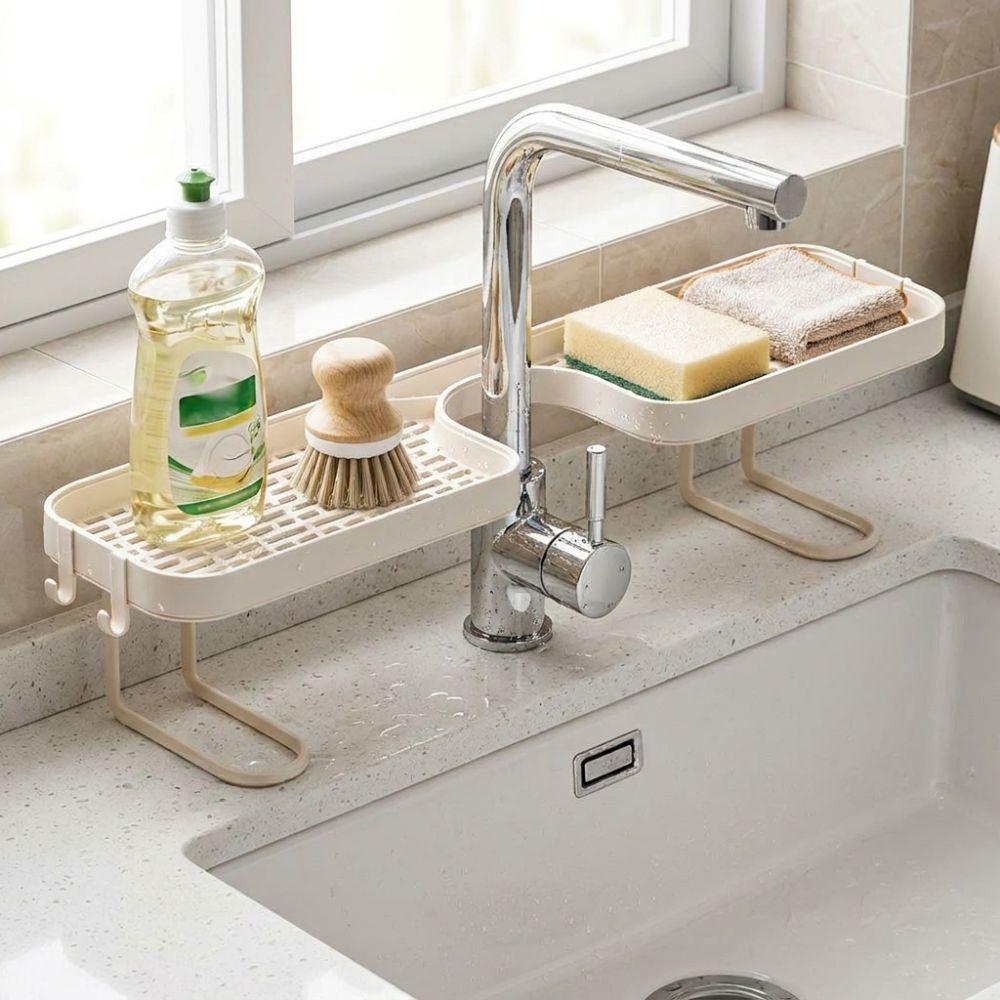 Mesh Bathroom Storage Rack Universal Counter Organizer Faucet Storage Shelf Shower