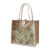 Canvas Printed Linen Tote Lunch Bag