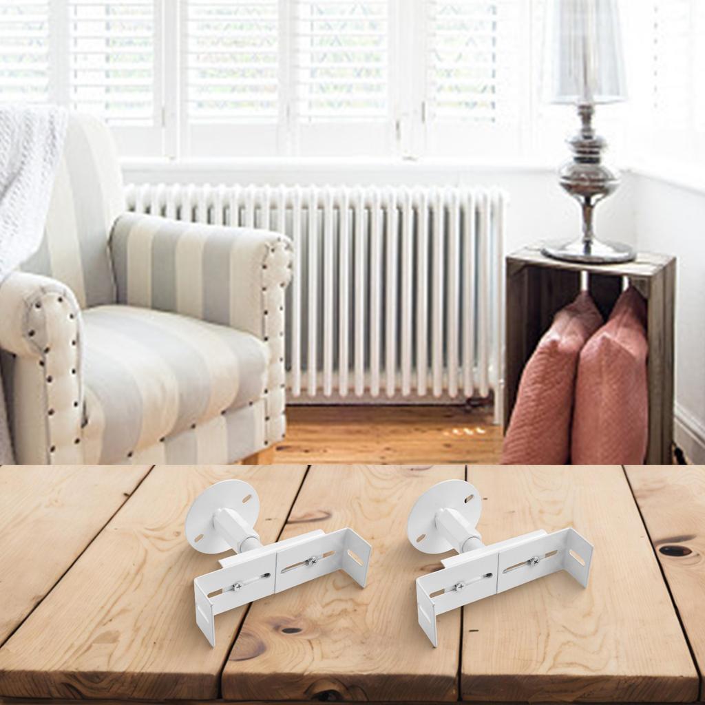 2PC Radiator Bracket Steel Aluminum Floor Bracket Adjustable Bracket 8-13cm High Aluminium Radiator Floor Brackets