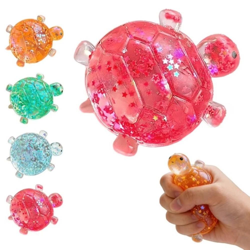 Slow Rising Glitter Turtle Squeeze Toy Small Animal Turtle Squishy Toy Home Decoration