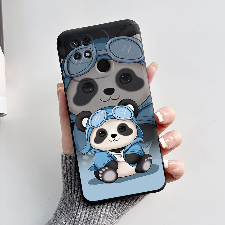 for Funda Poco C40 C65 C55 C51 Case Cute Panda Soft Silicone Back Cases for Xiaomi Poco C40 C 40 Phone Cover for PocoC40 Bumper