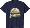 Sawtooth Mountains Idaho Vintage Retro Graphic Men T Shirt