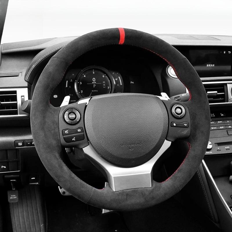 Для Lexus IS250 2014 2015 IS300 IS350 IS F-Sport IS200t 2016 2017 ручной работы замшевая Нескользящая Нескользящая автомобильная Накладка на рулевое колесо