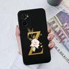 For OPPO A72 A73 A74 A75 A76 A77 A78 A79 A83 A91 Case Cover Luxury Flower Letters Shockproof Screen Protector Matte Soft Silicone For OPPO Bumper