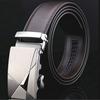 Fashion Mens Automatic Buckle Leather Belt Black