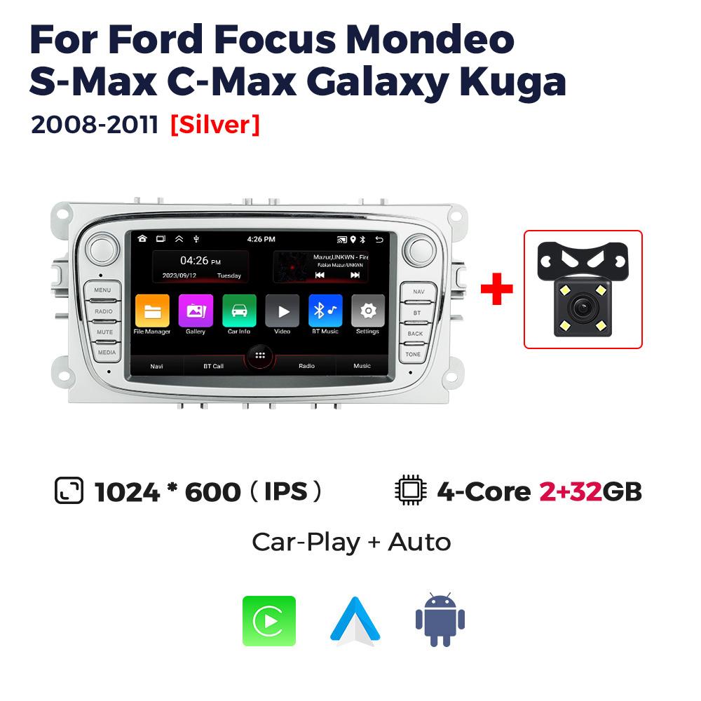 Android WIFI GPS экран для Ford Focus 2 3 4 mk2 Kuga Mondeo Fiesta Transit Connect SC MAX Автомагнитола Carplay Головное устройство