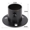 2Pcs Steel Pipe Bracket Tube Support Flange Seat Wardrobe Hanging Rail Rod Pole Socket End Holders 19-32mm Flange Rod Holder