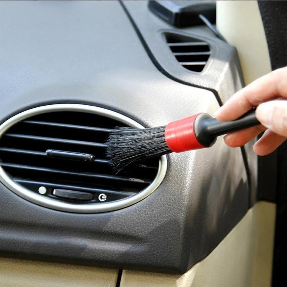 5pcs Car Cleaning Brush Kit Automotive Detail Brushes For Car Interior Detailing Brush Set Wheel Rims Clean Brush Set