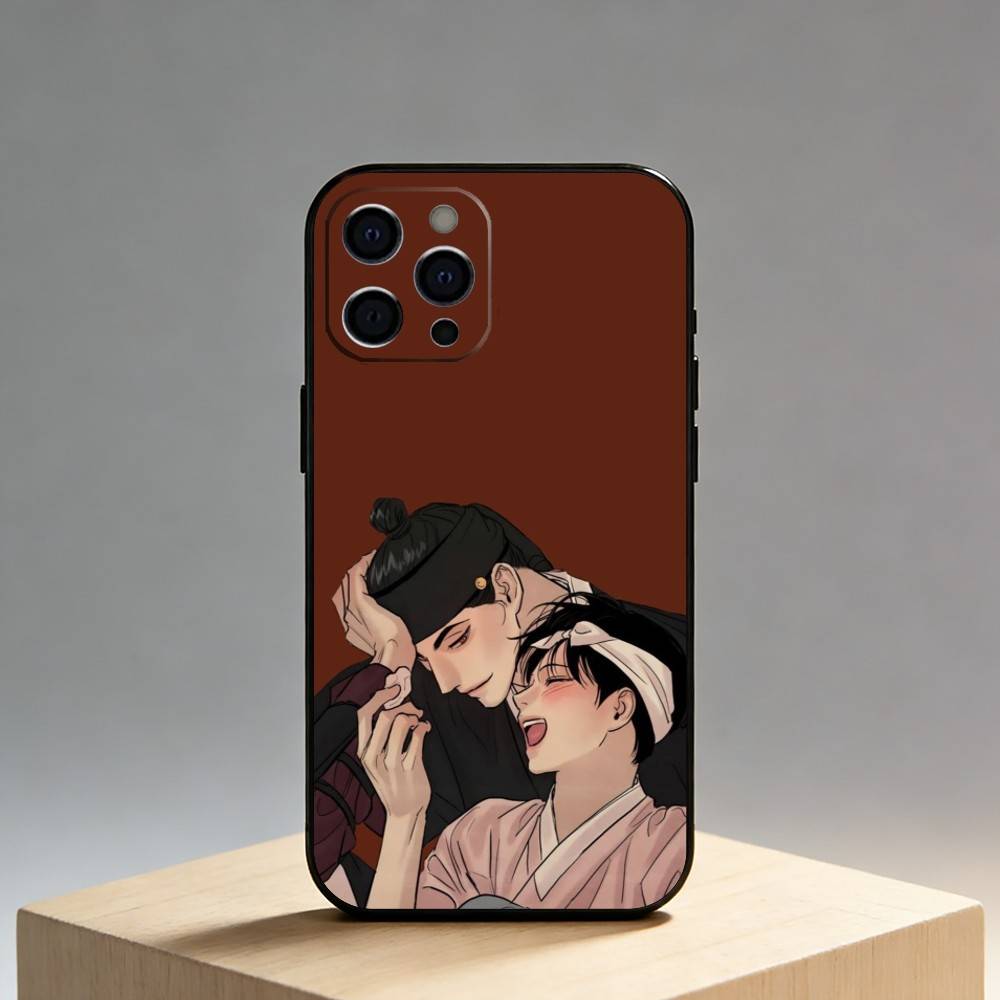 Painter The-w-Nights-Anime Phone Case For iPhone17,16,15,14,13,12 Plus,Max Soft Silicone Black Cover