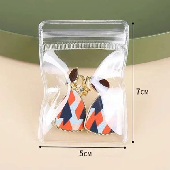 10/50 шт. Прозрачные ПВХ органайзеры для украшений, мешочки, пакеты, антиокислительные, для хранения серег, подвесок, ожерелий, браслетов, держатель, коробка